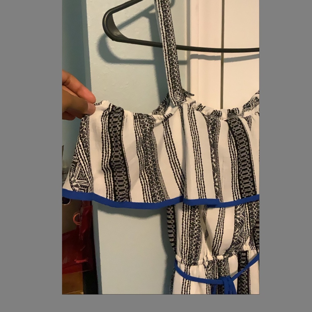 Peep shoulder high low dress w/ removable straps